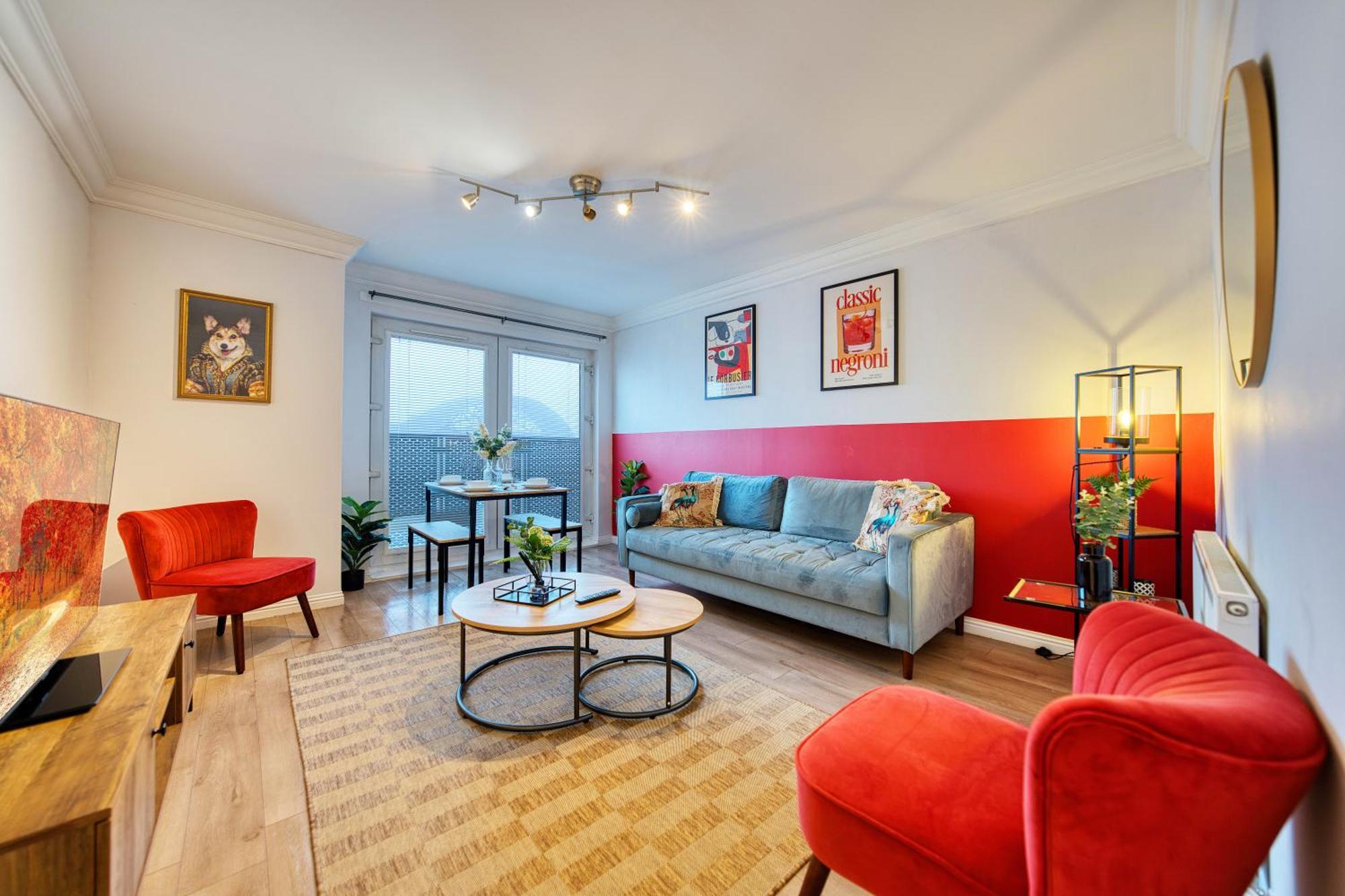 Апартаменты Modern 2 Bed Flat With Free Parking Глазго Экстерьер фото